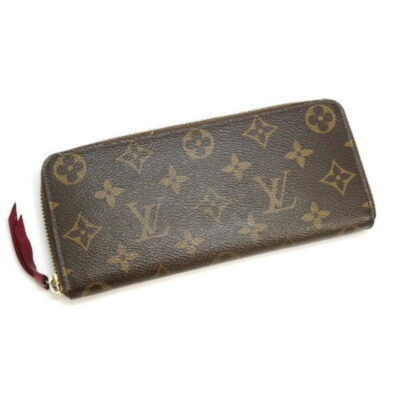 Louis Vuitton Portefeuille Clemence Long Wallet Fuchsia Pink Brown - Picture 1 of 15